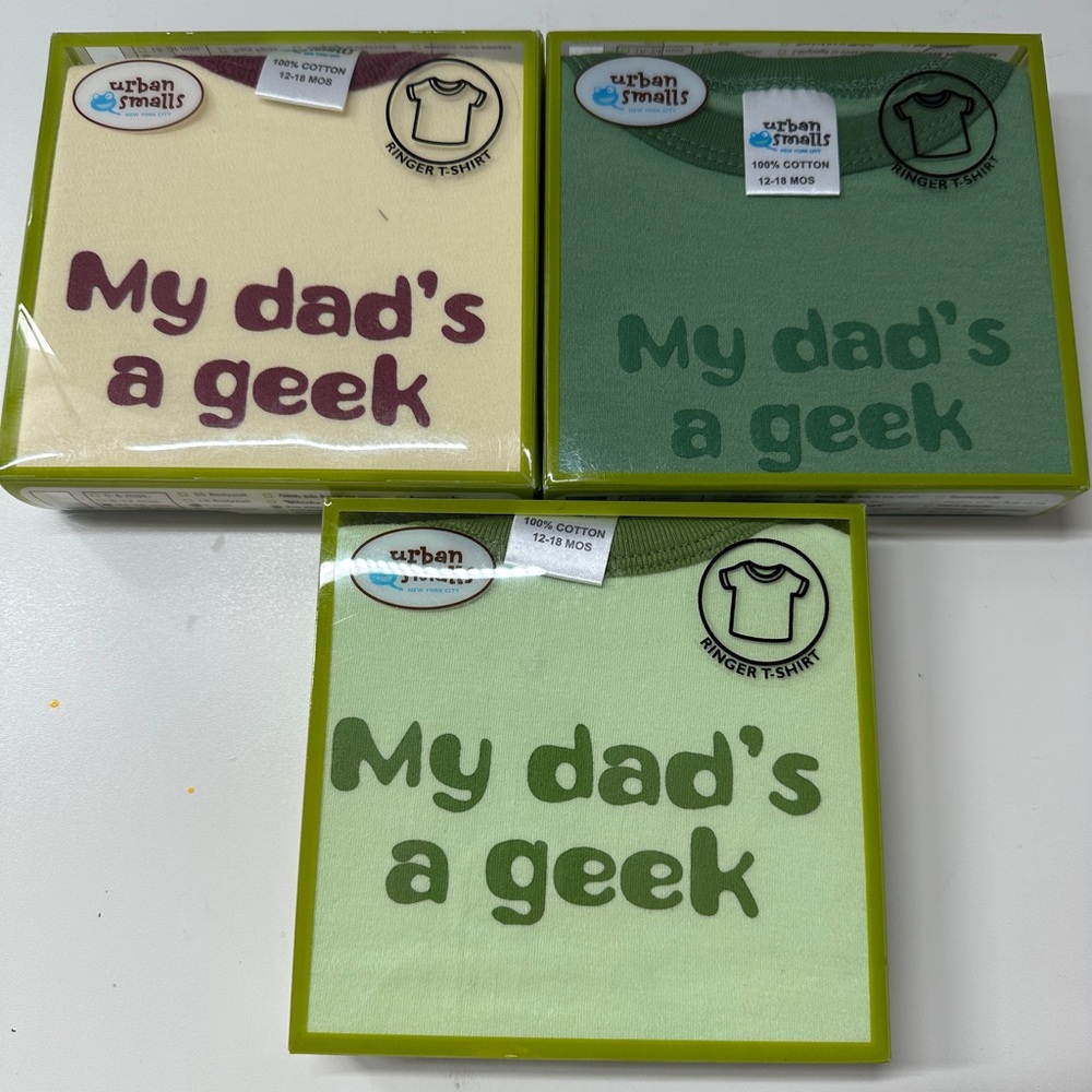Urban Smalls Baby T-Shirts - My Dad's a Geek